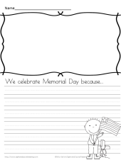 Memorial Day Writing Prompts: Great for Kindergarten or First Grade