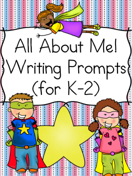 All-About-Me-writing-prompt-title All About Me Writing Prompt for Kindergarten, First or Second Grade