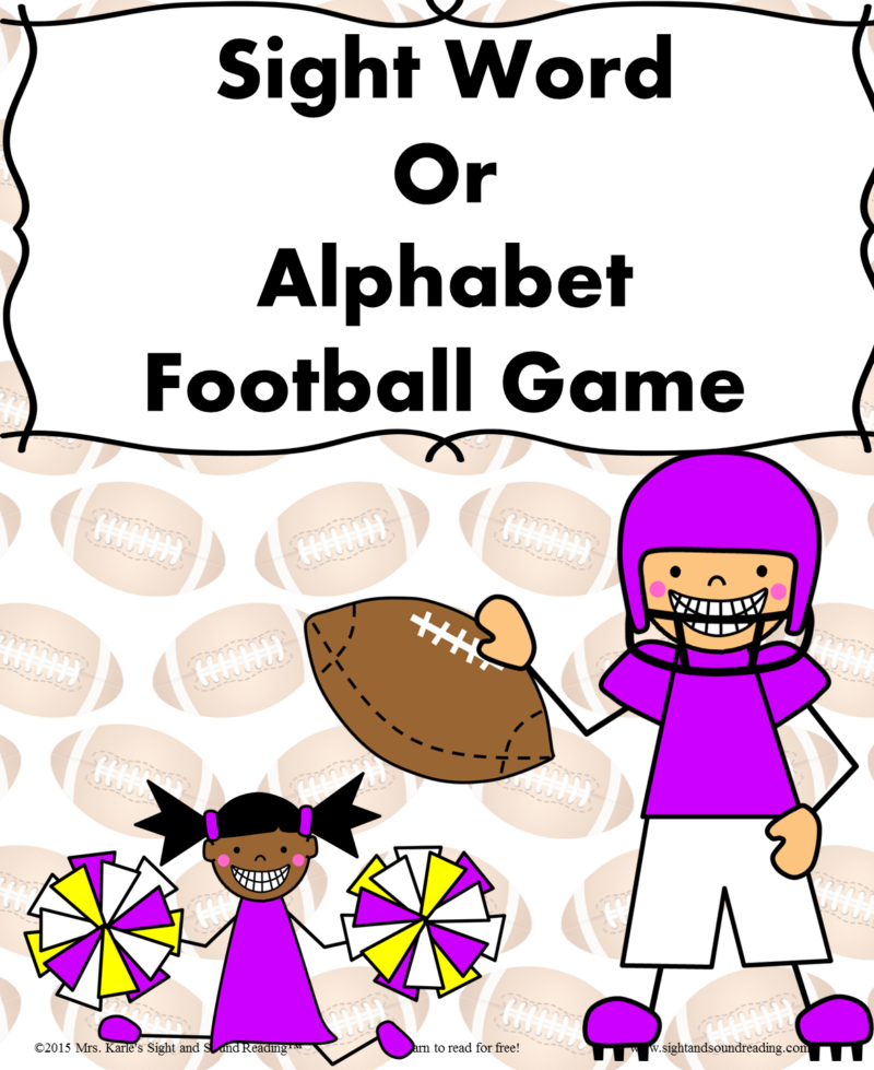 Football Sight Word Game/Football Alphabet Game