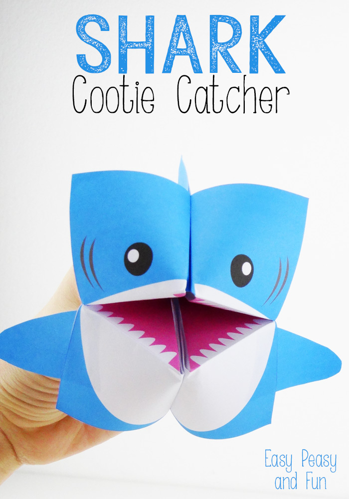 Free Printable Shark Cootie Catcher Template