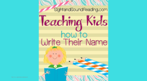 Fun activity to help a child learn to write his name.