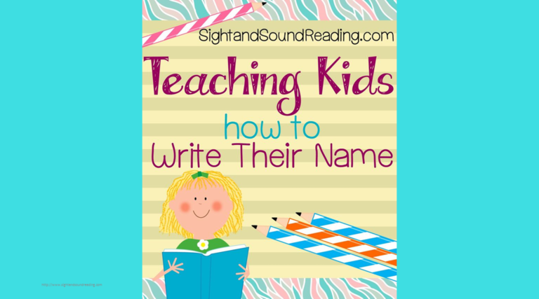 Teaching your child to write their own name