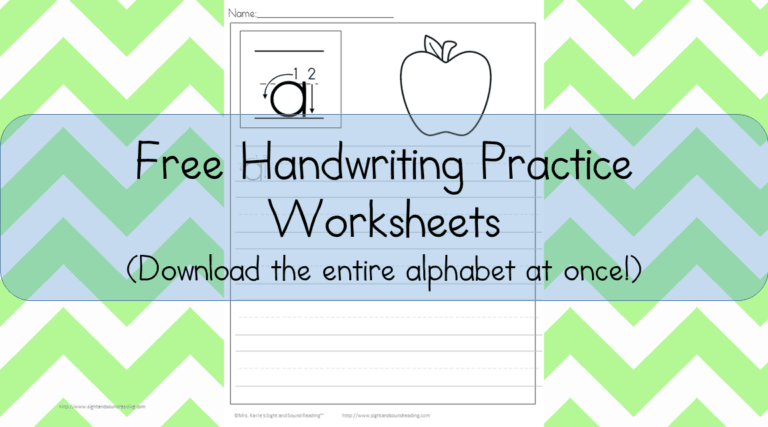26 Free Handwriting Sheets – Easy Download!
