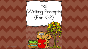 Fall Writing Prompts -For Kindergarten, first or second grade. Modified to work with several levels, these fall writing prompts will have your students thinking and writing about the fun of fall!