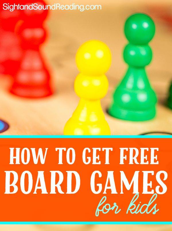 Free Board Games for kids -How you can get them...it is easier than you think!