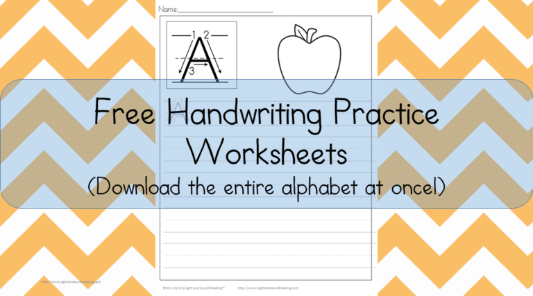 26 Free Printable Handwriting Worksheets -Easy Download!