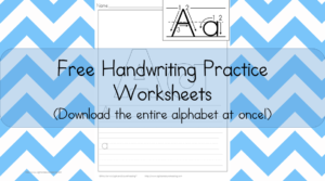 Handwriting: Free Handwriting Practice Worksheets for Kids