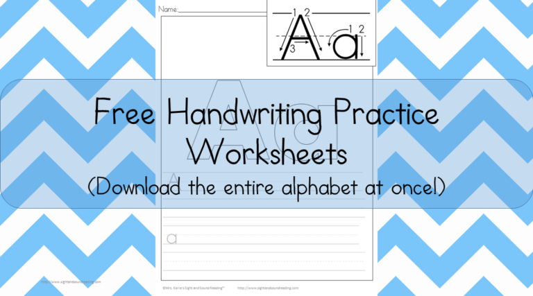 26 Free Handwriting Practice Printables-Easy Download!