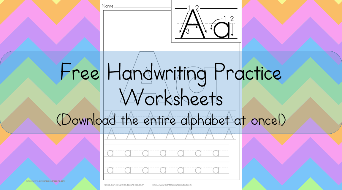 26 Free Handwriting Printable Worksheets for Kindergarten