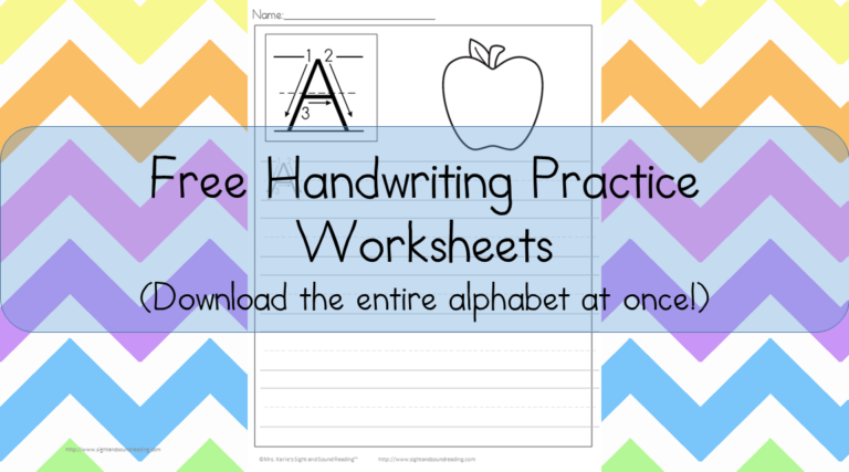 26 Free Preschool Handwriting Worksheets – Easy Download!