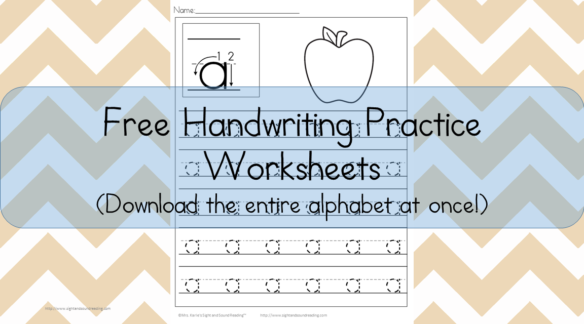 26 Free Preschool Handwriting Practice Worksheets-Easy Download!, Mrs.  Karle's Sight and Sound Reading