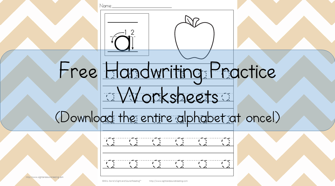 kids handwriting worksheets