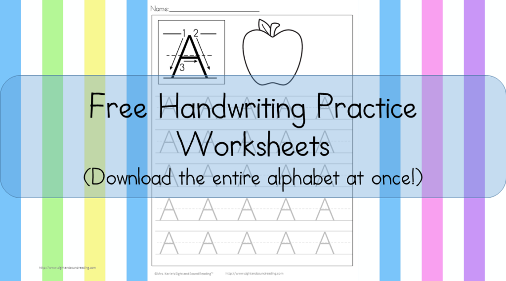 Handwriting Practice for Kids (Free Printable)