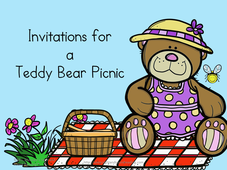 Teddy Bear Picnic Invitations | Mrs. Karle's Sight and Sound Reading