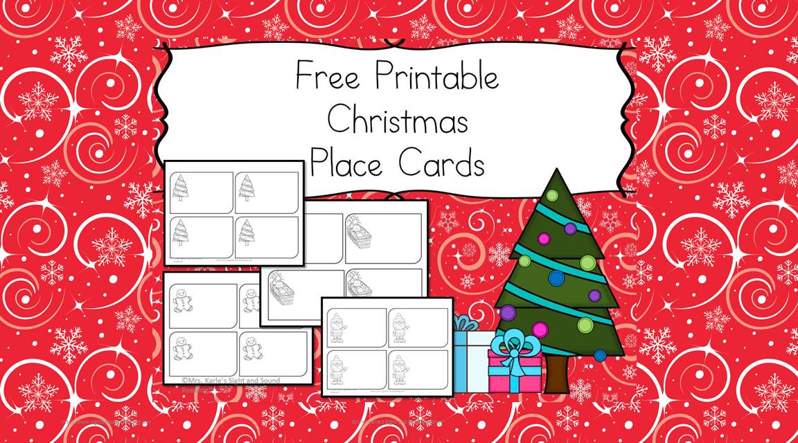 Free Printable Christmas Place Cards Have the Kids help!