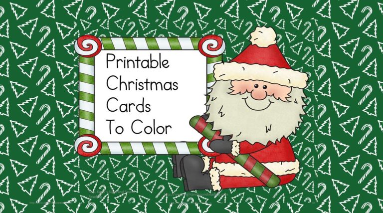 Printable Christmas Cards to Color