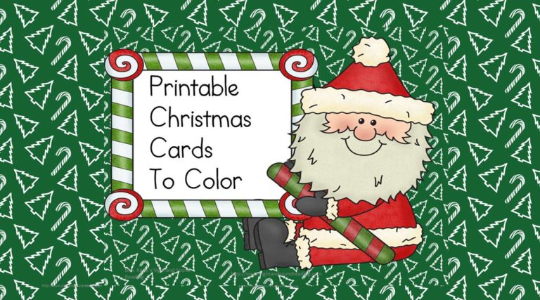 Printable Christmas Cards to Color