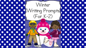 Winter Writing Prompts: Come get a list of Winter Writing Prompts and a free winter writing prompt -great for kindergarten through 2nd grade