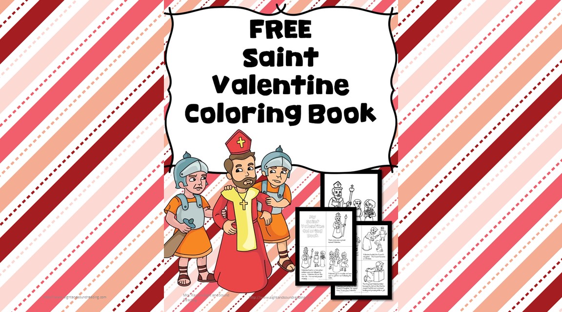 saint valentine coloring page for preschoolkindergarten