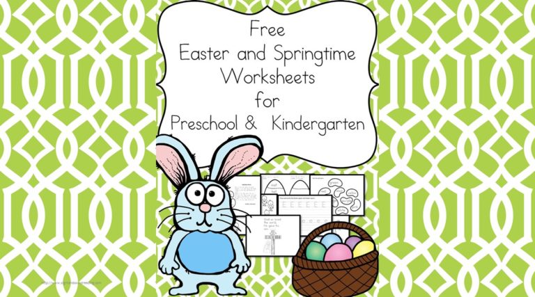 Free Easter and Springtime Worksheets for Beginning Readers