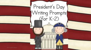 Presidents Day Writing Prompts for Kindergarten, first or second grade. Modified to work for several levels, students will enjoy learning and writing about the Presidents!