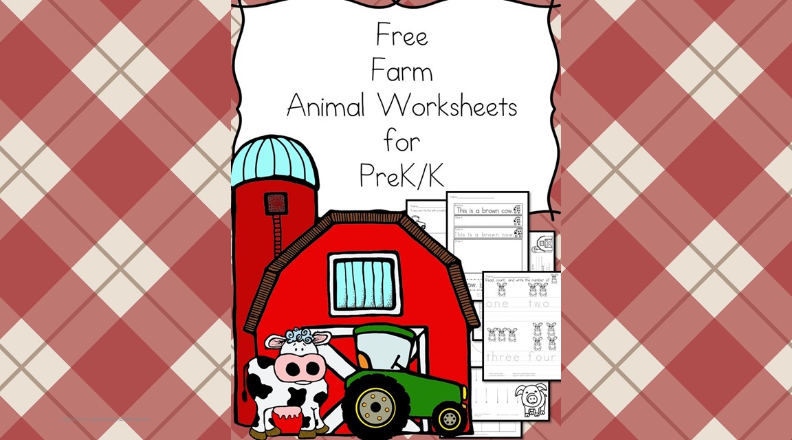 farm animals worksheets for kids cute fun free