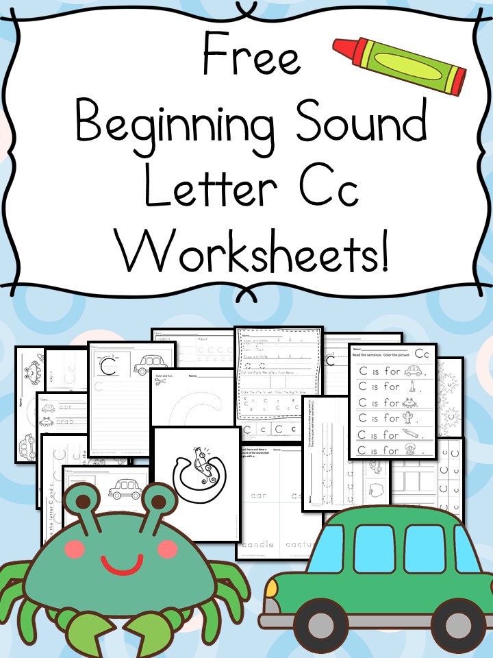 kindergarten for sounds worksheets letter C Worksheets download free Beginning easy Sound with 18