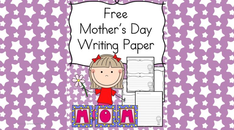 Mothers Day Writing Paper for Kindergarten