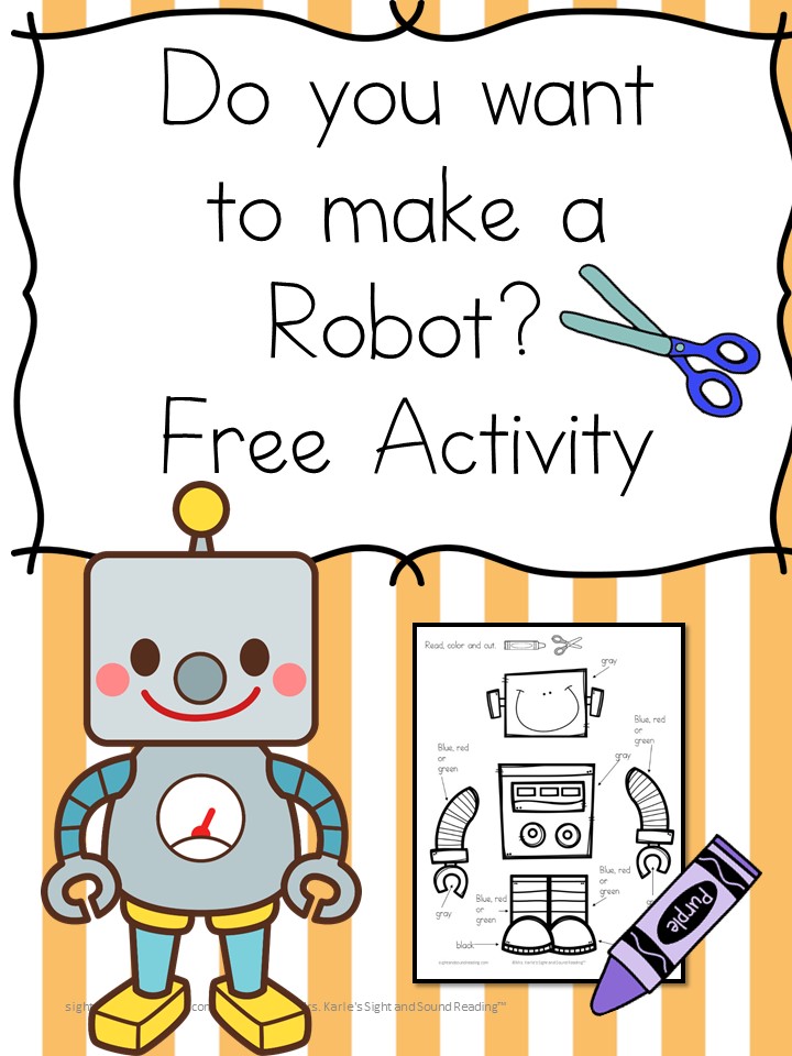 Do you want to build a Robot? Fun free activity -great for preschooler or kindergarten students. It is a fun activity to help teach the letter R!