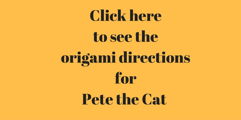 Directions for a Pete the Cat Origami Activity