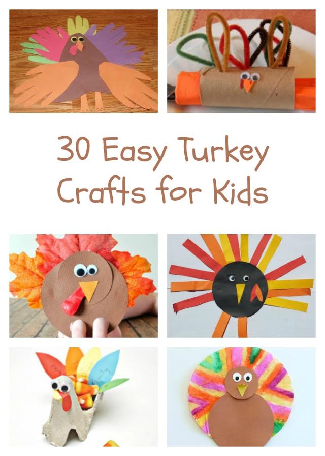 Turkey Craft for preschoolers, kindergartners and beyond! Easy, fun and cute Turkey crafts for kids!