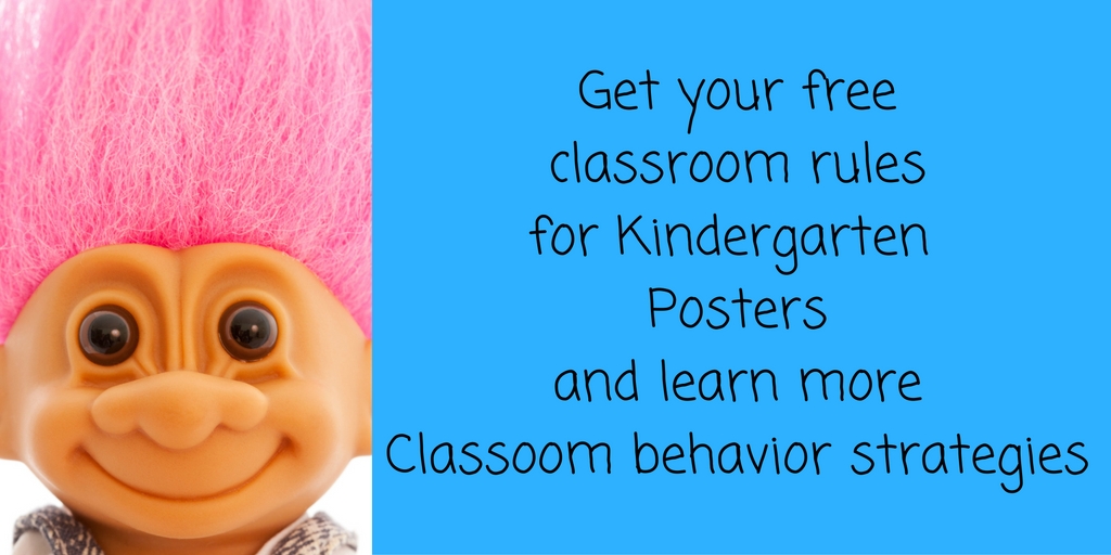 Click here to get your free classroom Rules for Kindergarten posters and learn more classroom behavior management strategies