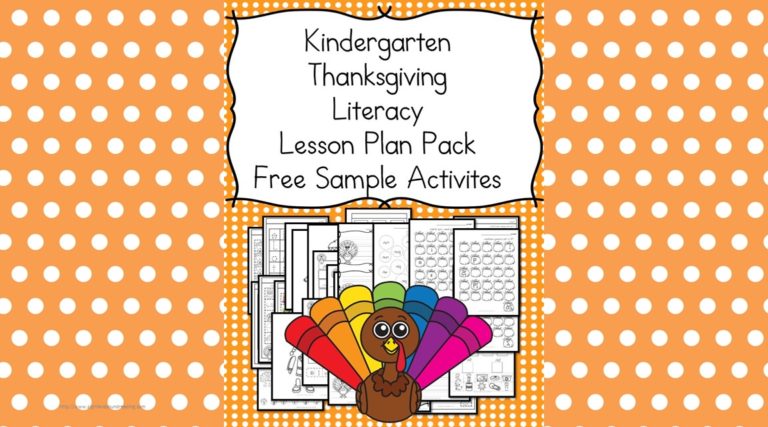 Thanksgiving Lesson Plans for Kindergarten