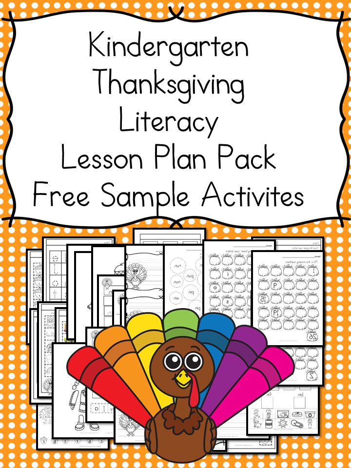 You will love these Thanksgiving Lesson Plans for Kindergarten, complete with book recommendations, activities, and free worksheet pack. 