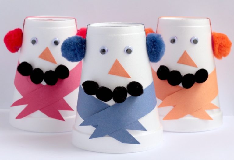 Styrofoam Snowman Crafts