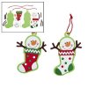 12 - Snowman Stocking Ornament Craft Kit - Crafts for Kids & Ornament Crafts