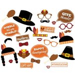 EBTOYS Thanksgiving Photo Booth Props 29 DTY Kits Thanksgiving Day Decorations，Happy Thanksgiving Party Favor