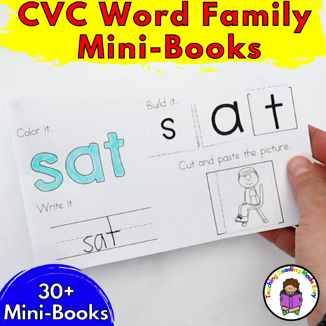 90 CVC Short Vowel Word Family Mini-Books