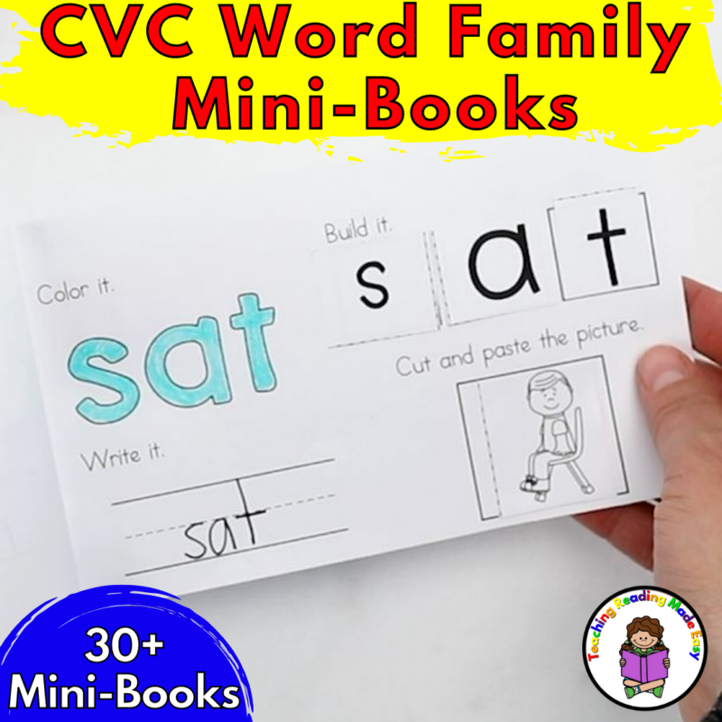 90 CVC Short Vowel Word Family Mini-Books