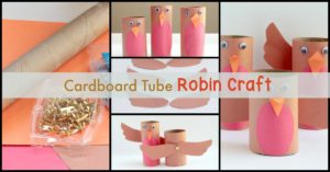 Don't you just love watching robins in the spring? This fun cardboard tube robin craft can be used for a bird theme, a spring them, an "R" or a "B" theme!