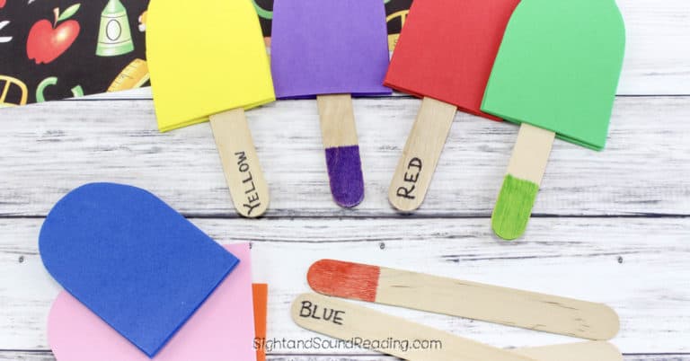 Fun Color Matching Popsicles Craft