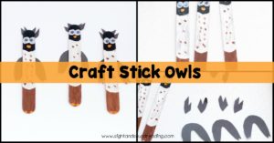 These craft stick owls are not only fun to make as a craft, but they also make bookmarks. They can do this to learn letter short "O", owl thematic unit.