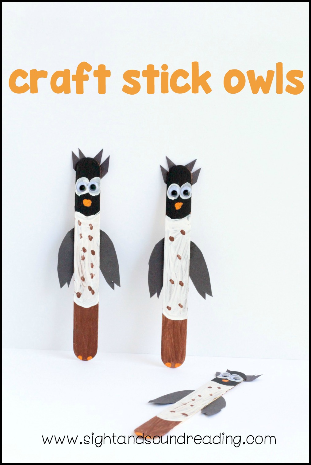 These craft stick owls are not only fun to make as a craft, but they also make bookmarks. They can do this to learn letter short "O", owl thematic unit.