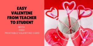 If you are looking or an inexpensive and easy Valentine Gifts for Students from Teachers, this cute and easy craft will make you smile!