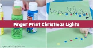 If you’re looking for a festive craft that doesn’t take long, look no further! The finger print Christmas lights craft is a fun one.