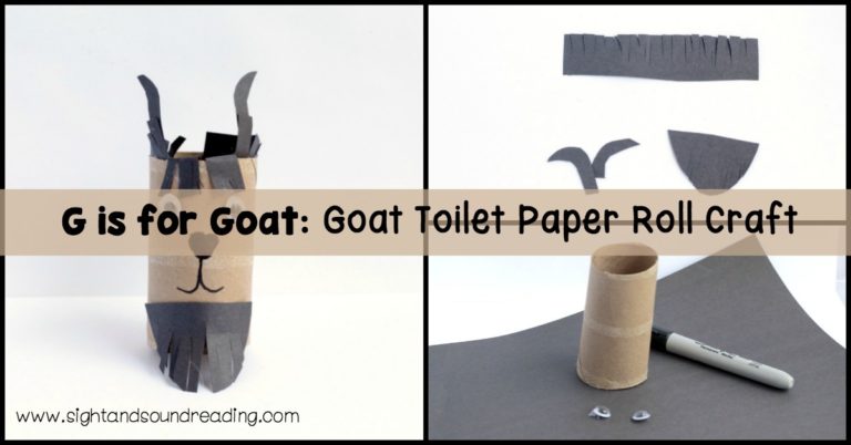 Letter G Craft: Goat Toilet Paper Roll Craft