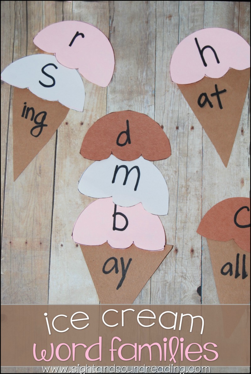 Summer is a perfect time for ice cream. It is great for kids to do Ice Cream Word Family Craft to help them in literacy, dealing with the word family.