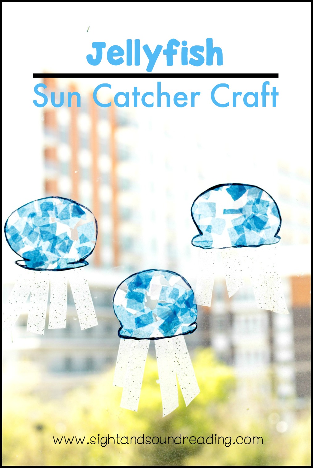 If your kids are tired of being coped up in the classroom, brighten their day with these adorable jellyfish sun catcher craft! 