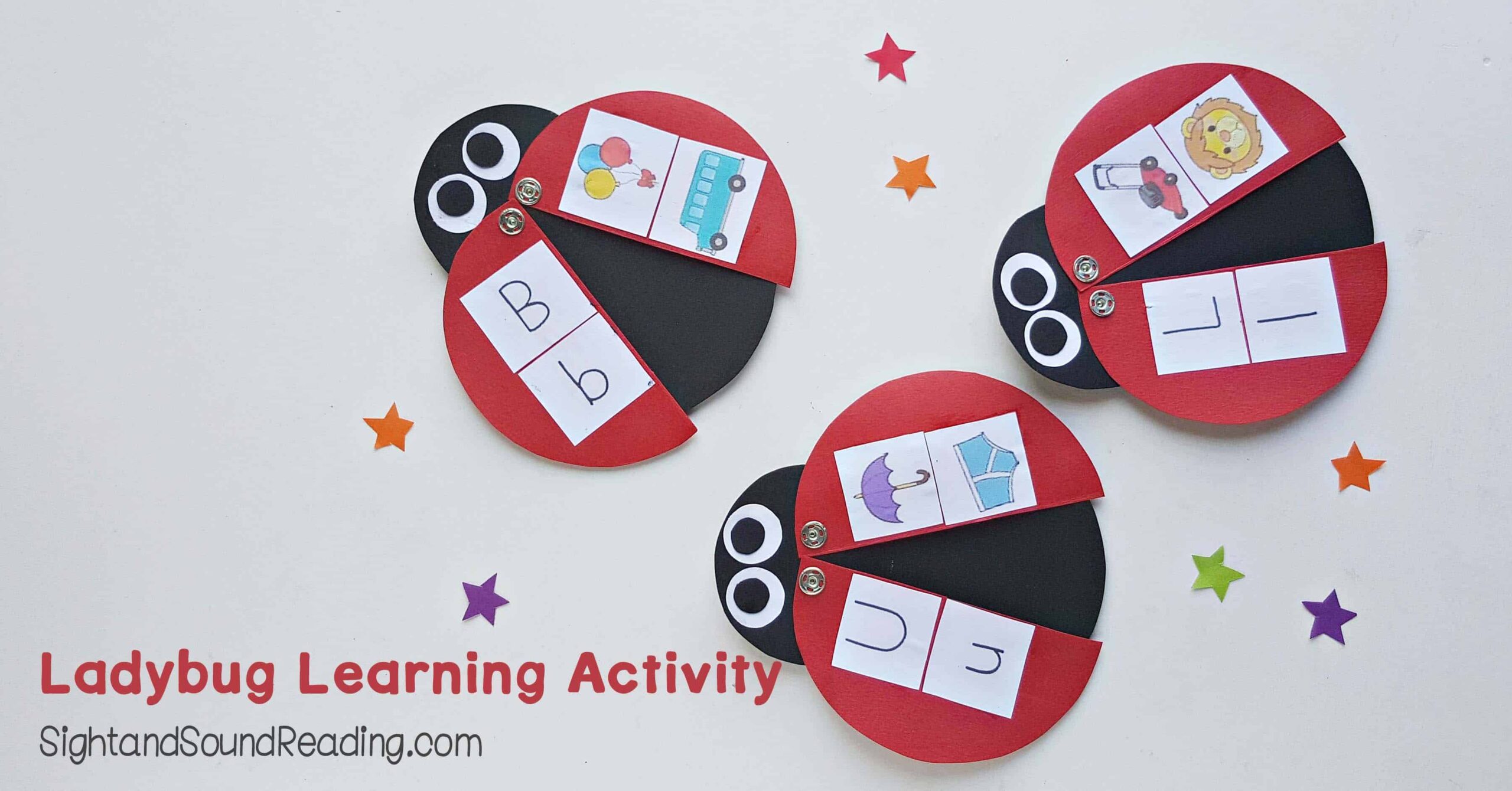 Adorable Ladybug Learning Activity for preschool or kindergarten