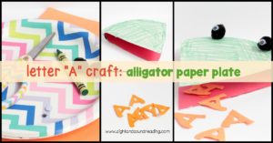 This super simple and fun Letter A Craft is for alligator paper plate. It will help children remember the sound for letter A.